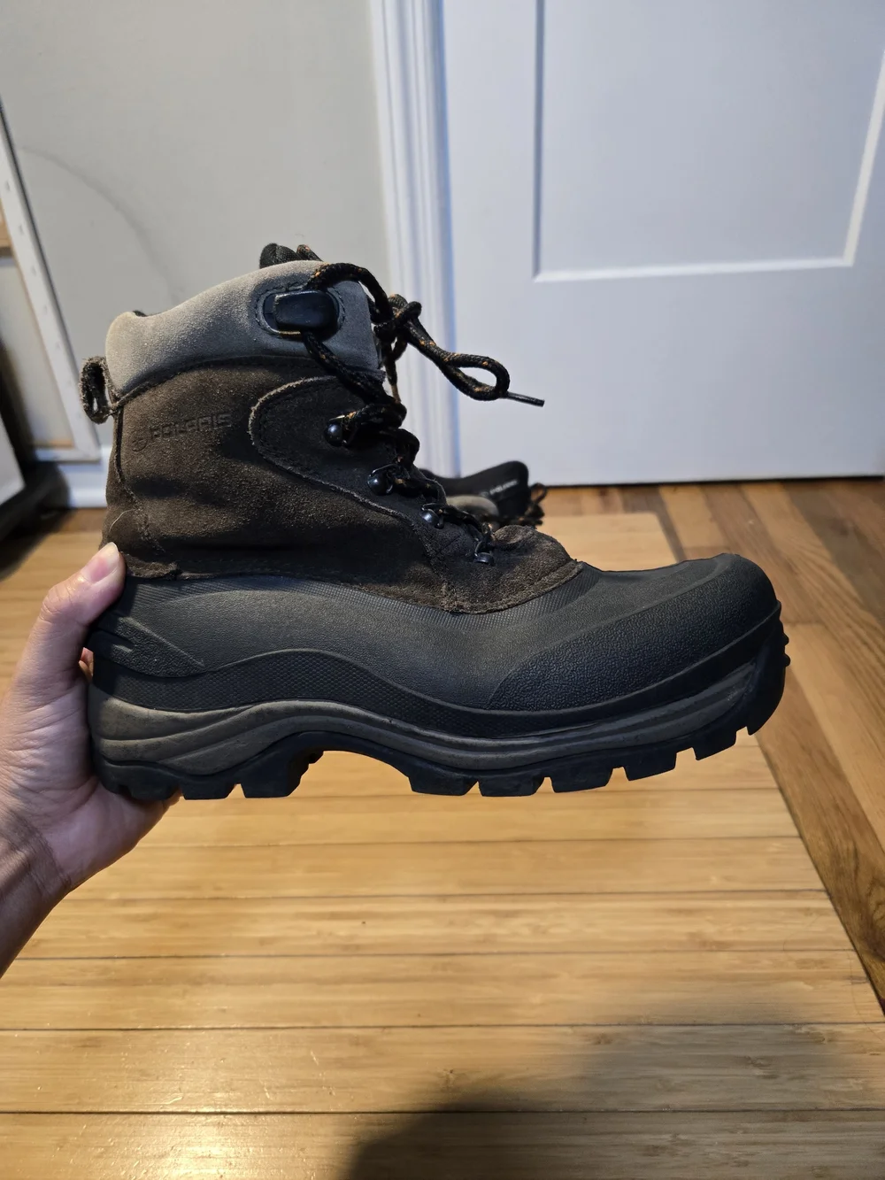 Polaris Thermolite Men's Black and Brown Insulated Winter Boots